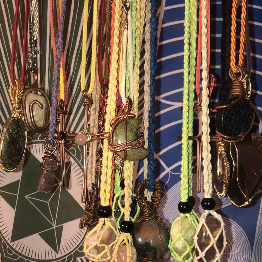 Handcrafted Stone Pendant Necklaces